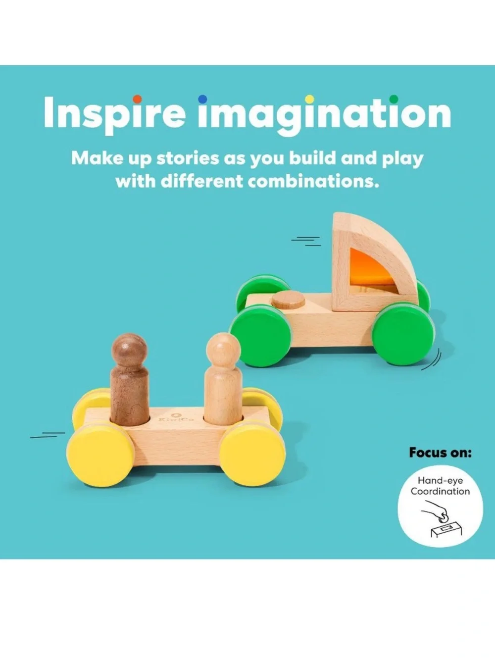 KiwiCo Rainbow Roll & Stack Activity with Rainbow Blocks 18+ Months *NEW*